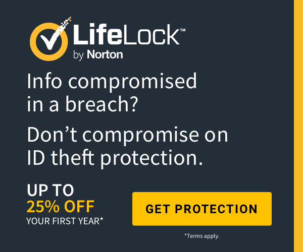 LifeLock by Norton: identity theft protection, up to 25% off your first year
